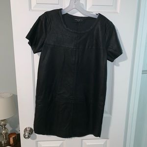 AKIRA leather T-shirt dress